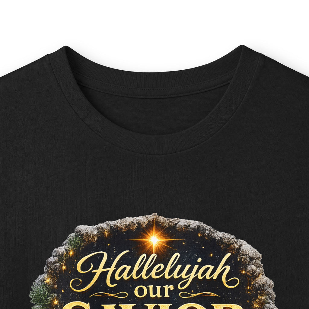 Hallelujah Our Savior Is Born long sleeve tee | Nativity Christmas shirt