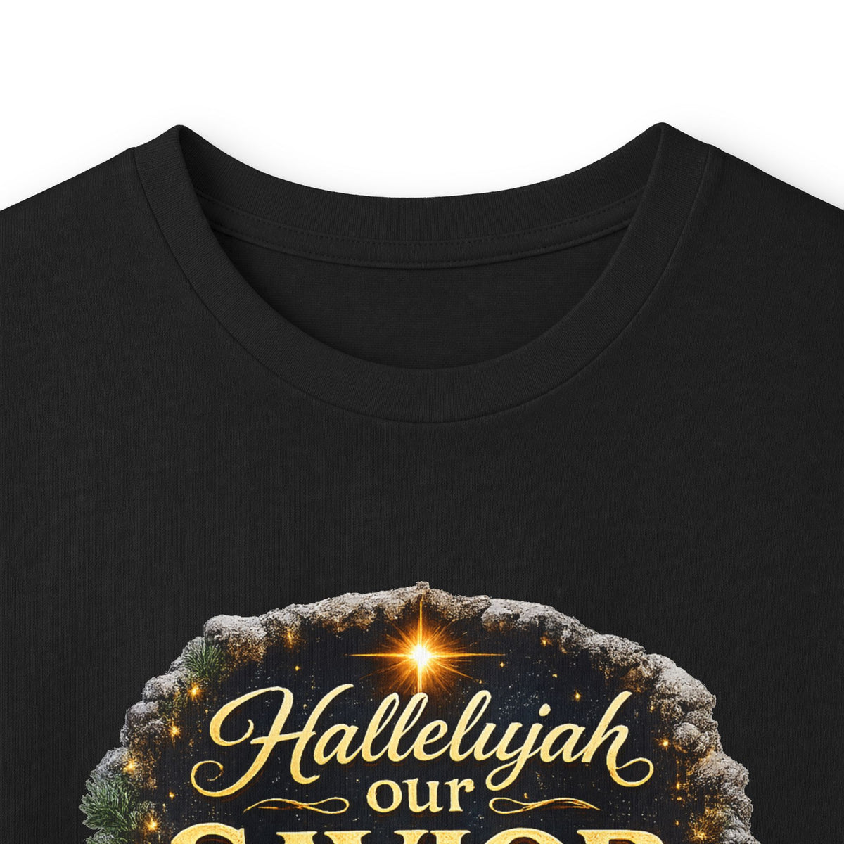 Hallelujah Our Savior Is Born long sleeve tee | Nativity Christmas shirt