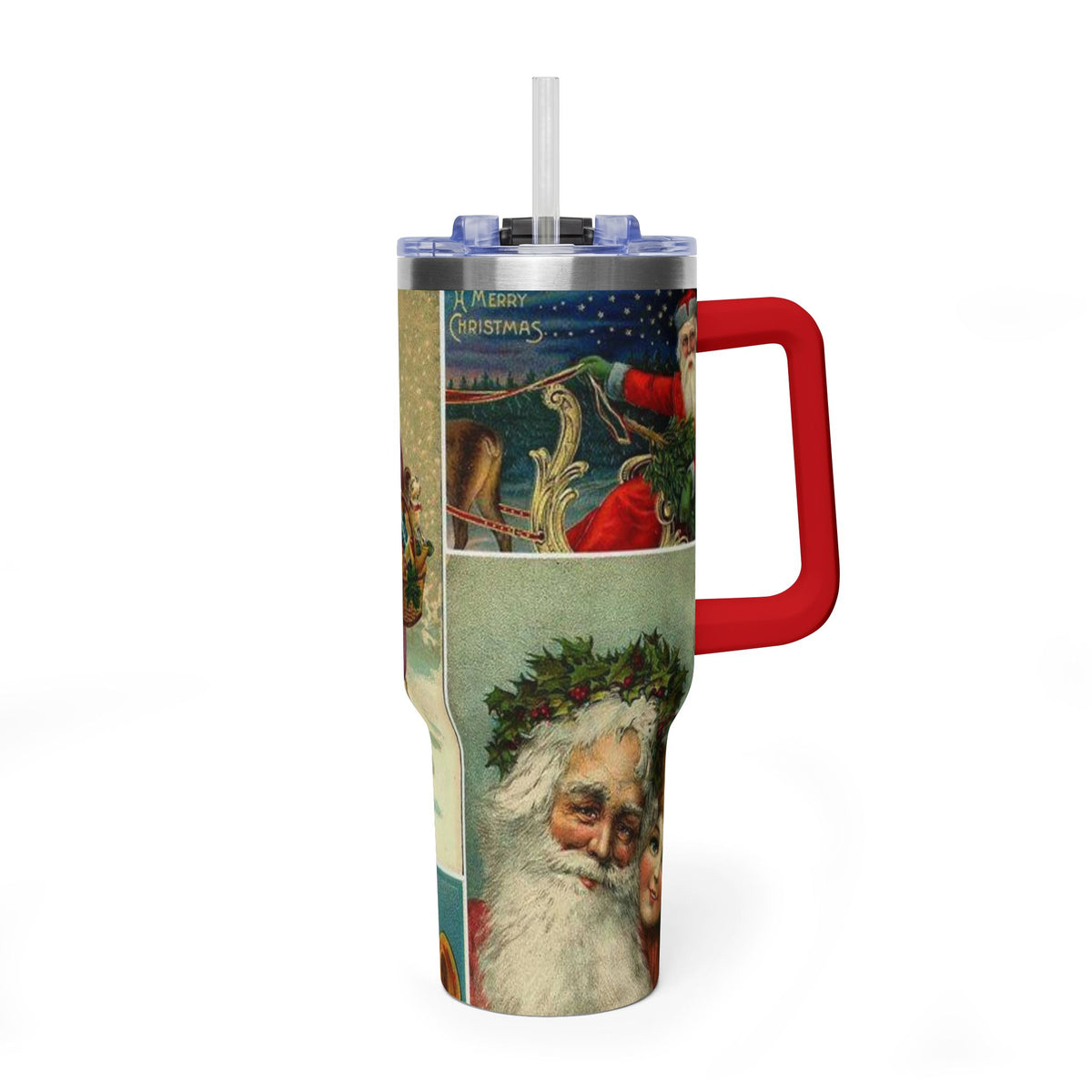 Vintage Santa Claus ChristmasVacuum Thermal Tumbler, 40oz