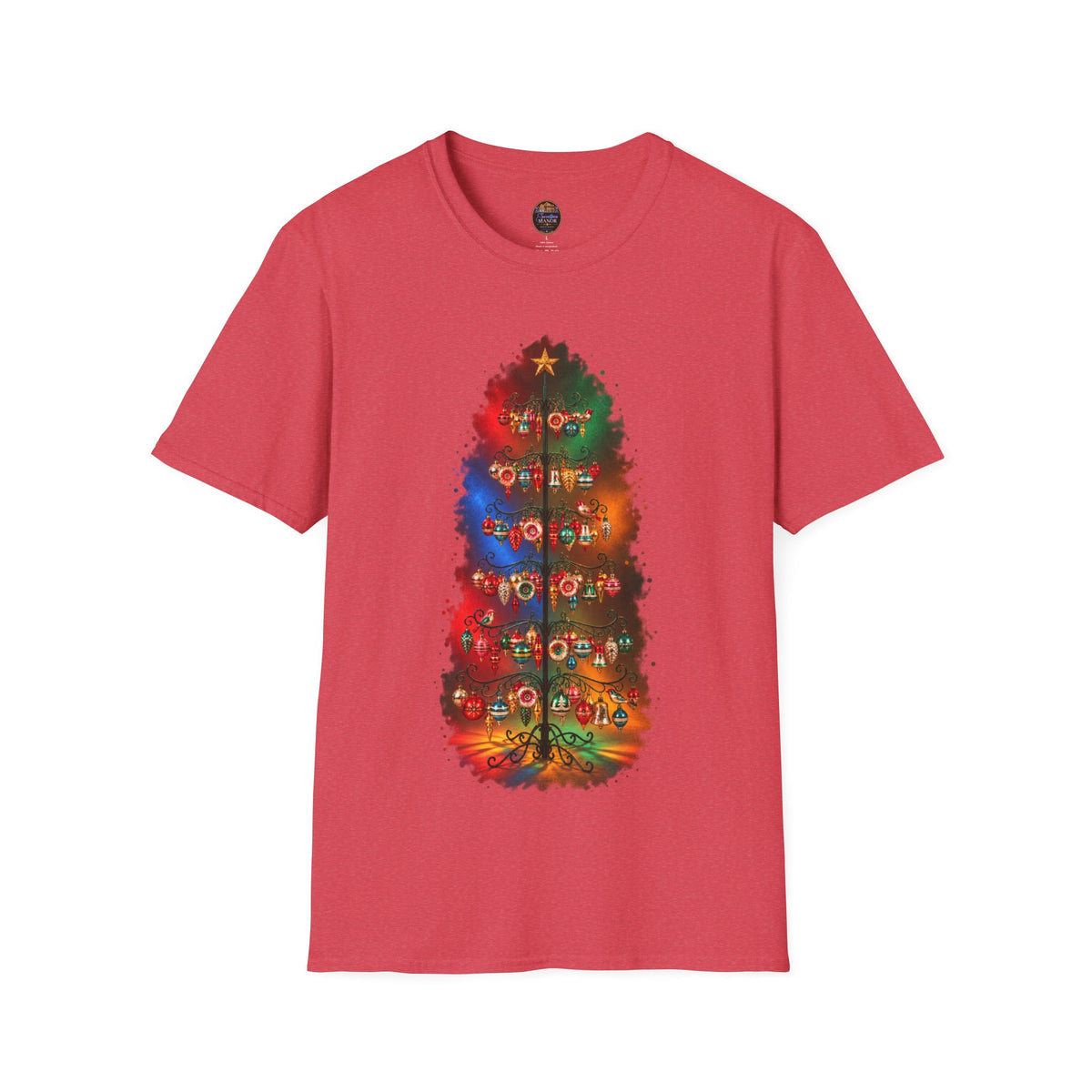 Colorful Holiday Tree T-Shirt | Christmas Lights Ornament Design