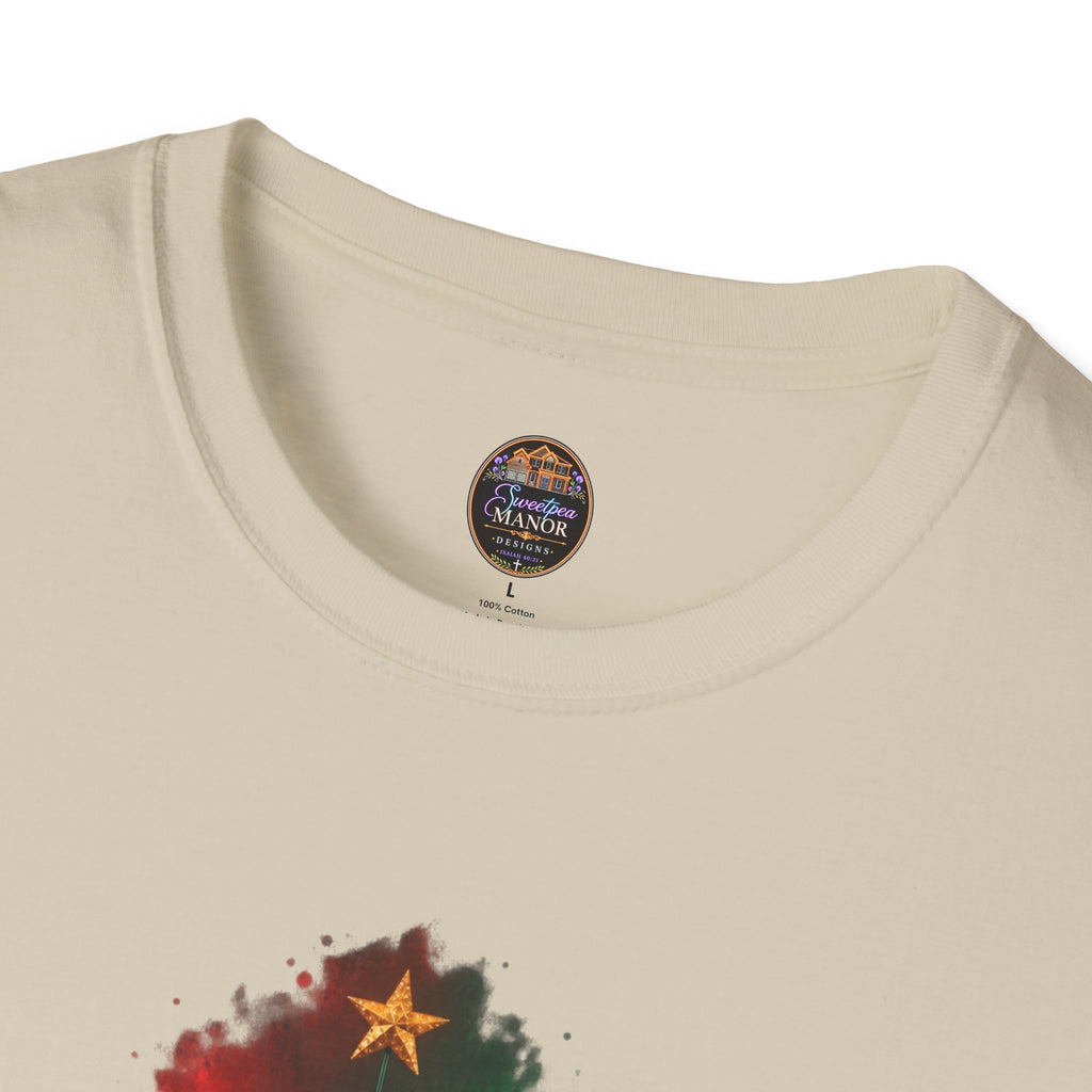 Colorful Holiday Tree T-Shirt | Christmas Lights Ornament Design