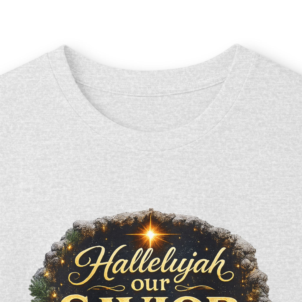 Hallelujah Our Savior Is Born long sleeve tee | Nativity Christmas shirt