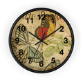 Vintage French Postcard Butterfly Wall Clock