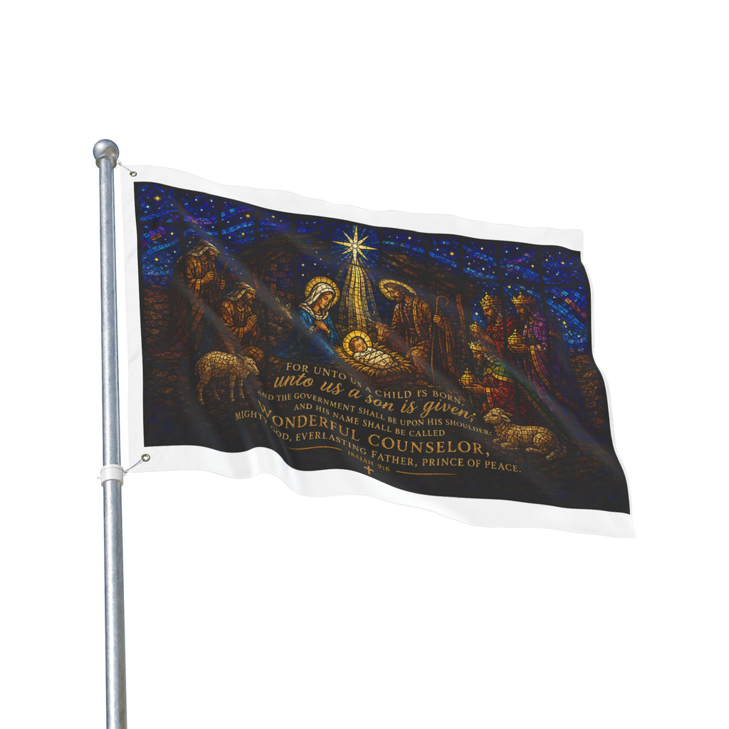 Nativity Scene Double Sided Flag | Christmas Outdoor Banner