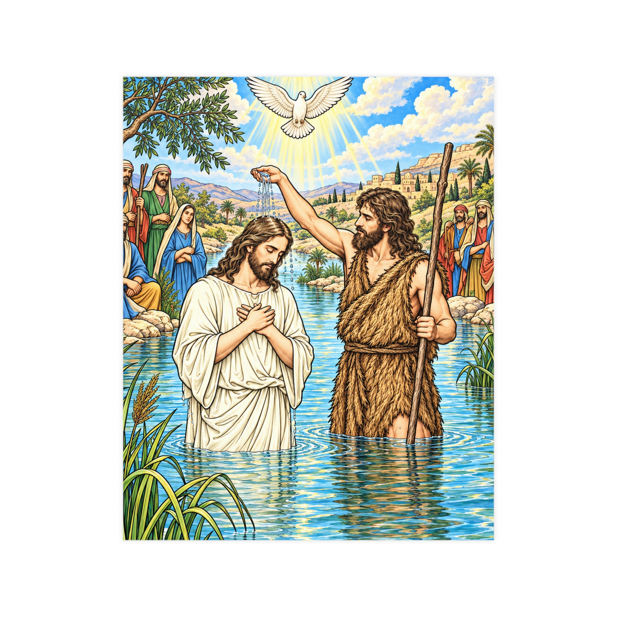 Baptism of Jesus Vertical Matte Poster