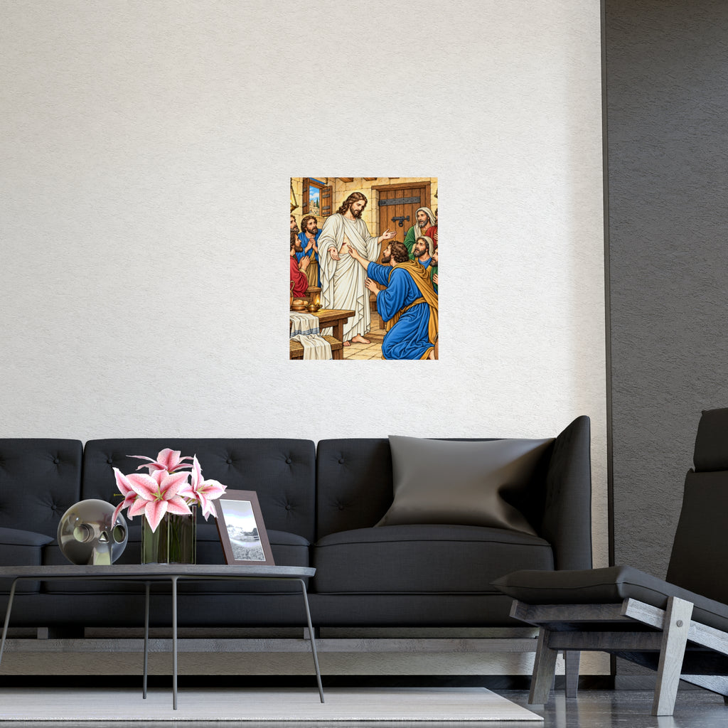 Jesus Appears in the Upper Room Vertical Matte Poster