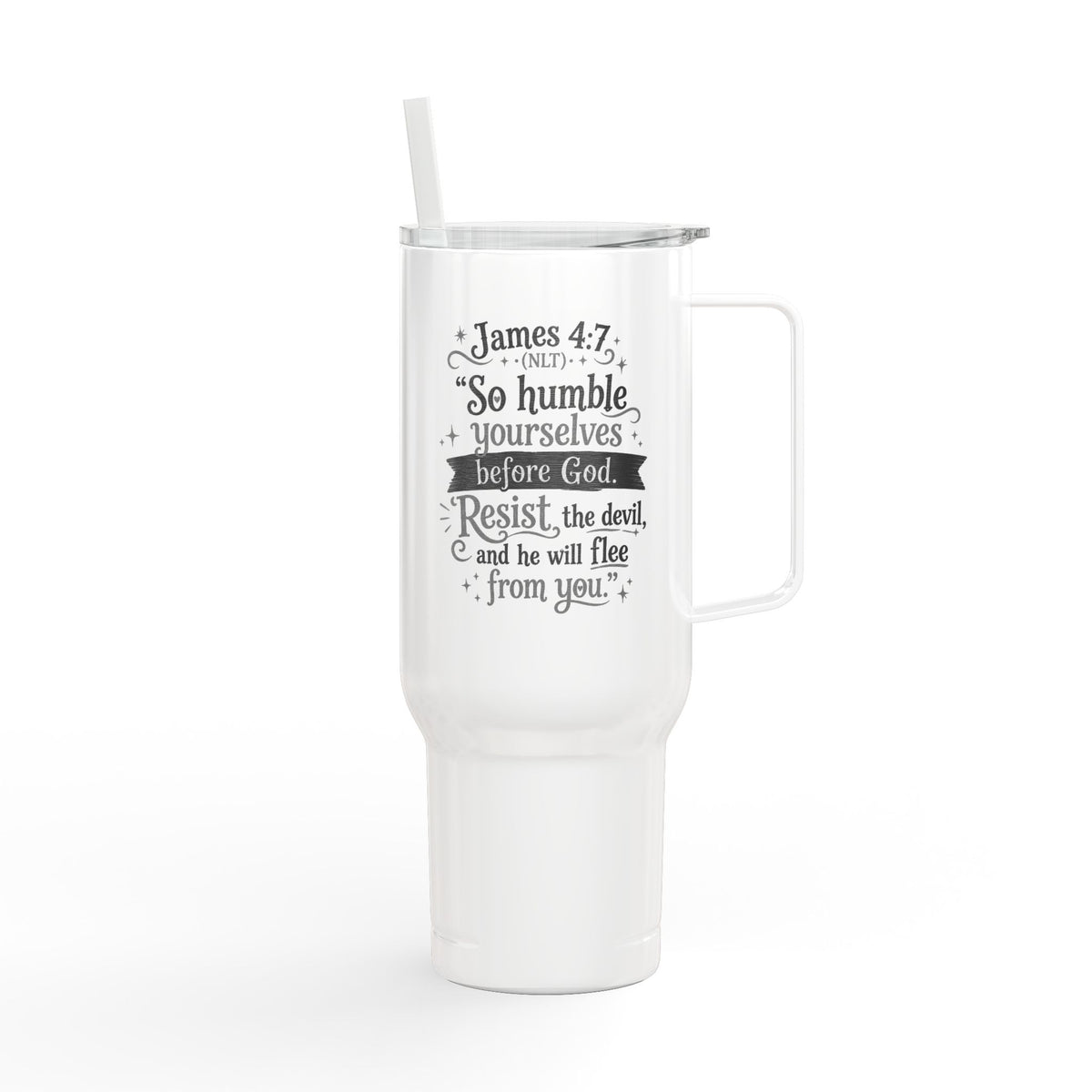 Not Today Satan Insulated Tumbler with Lid, 40oz (Engraving)