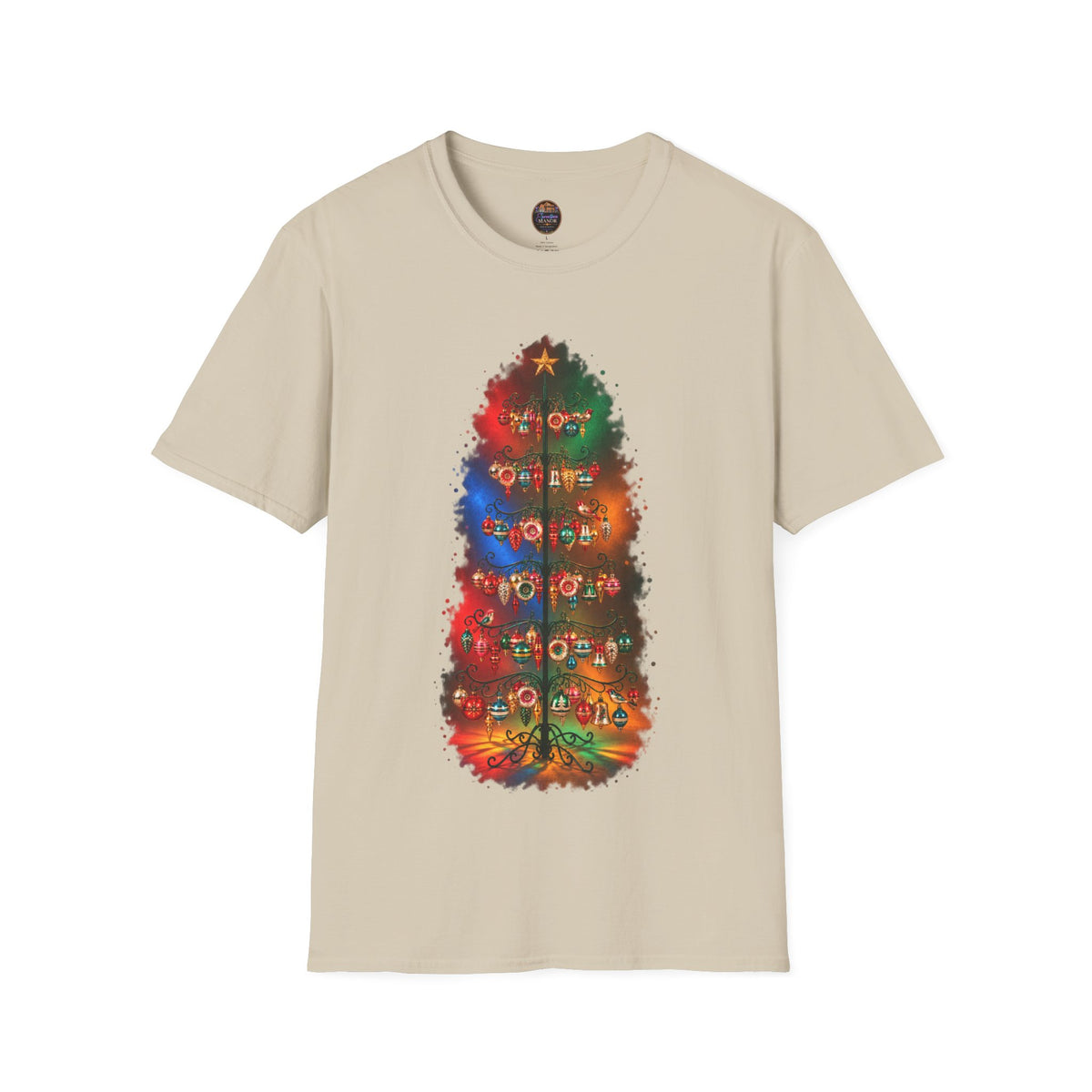 Colorful Holiday Tree T-Shirt | Christmas Lights Ornament Design
