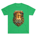 Jesus Saved My Life T-Shirt | Christian Cross Bible Christmas Wreath