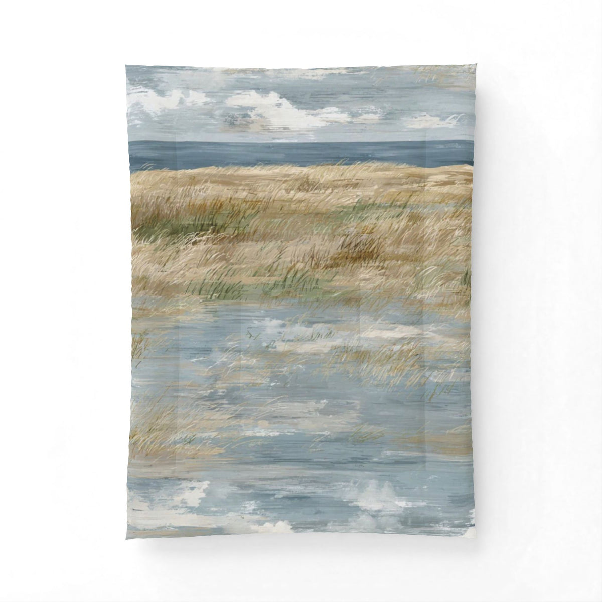 Coastal Meadow Cotton Comforter — Serene Beachscape Bedding