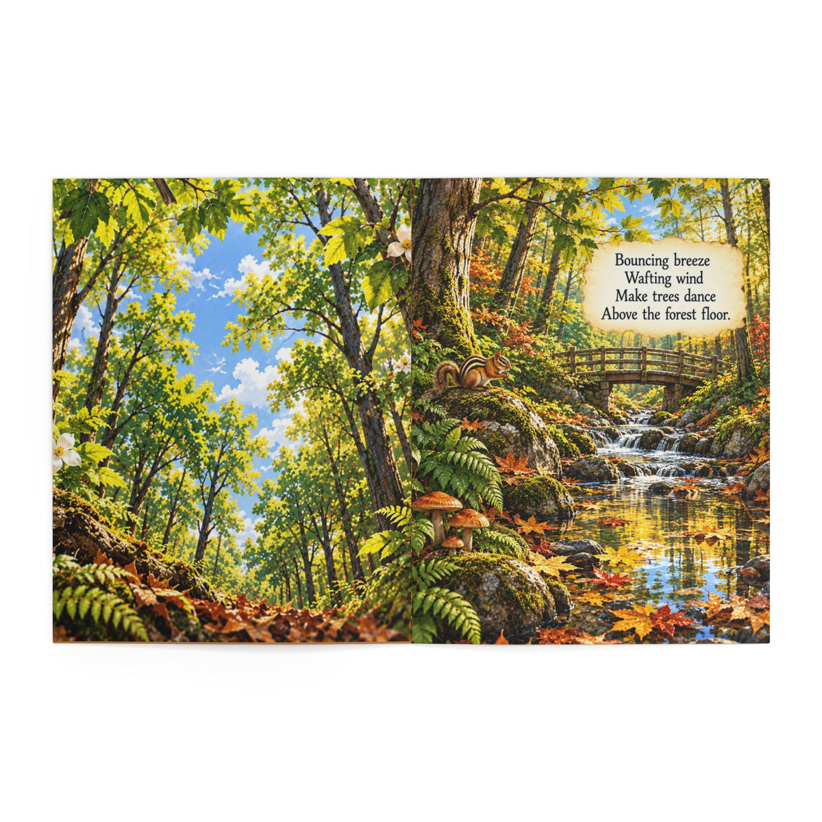 The Forest Floor Illustrated Poetry Book by Jarrod Brown | Autumn Woodland Nature Book | Inspirational Gift | Forest Art Book