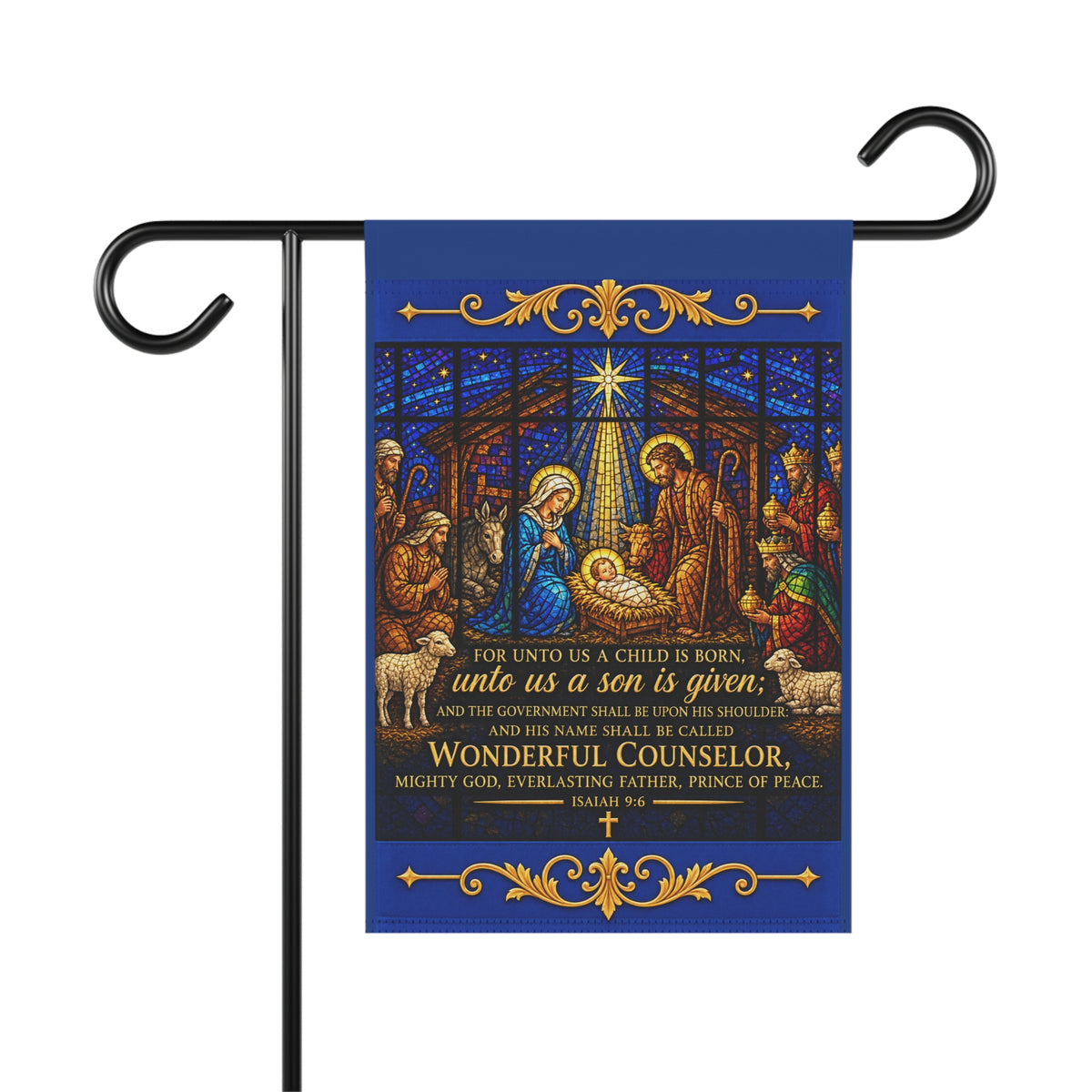 Nativity Scene with Scripture Garden & House Banner | Christmas Yard Flag