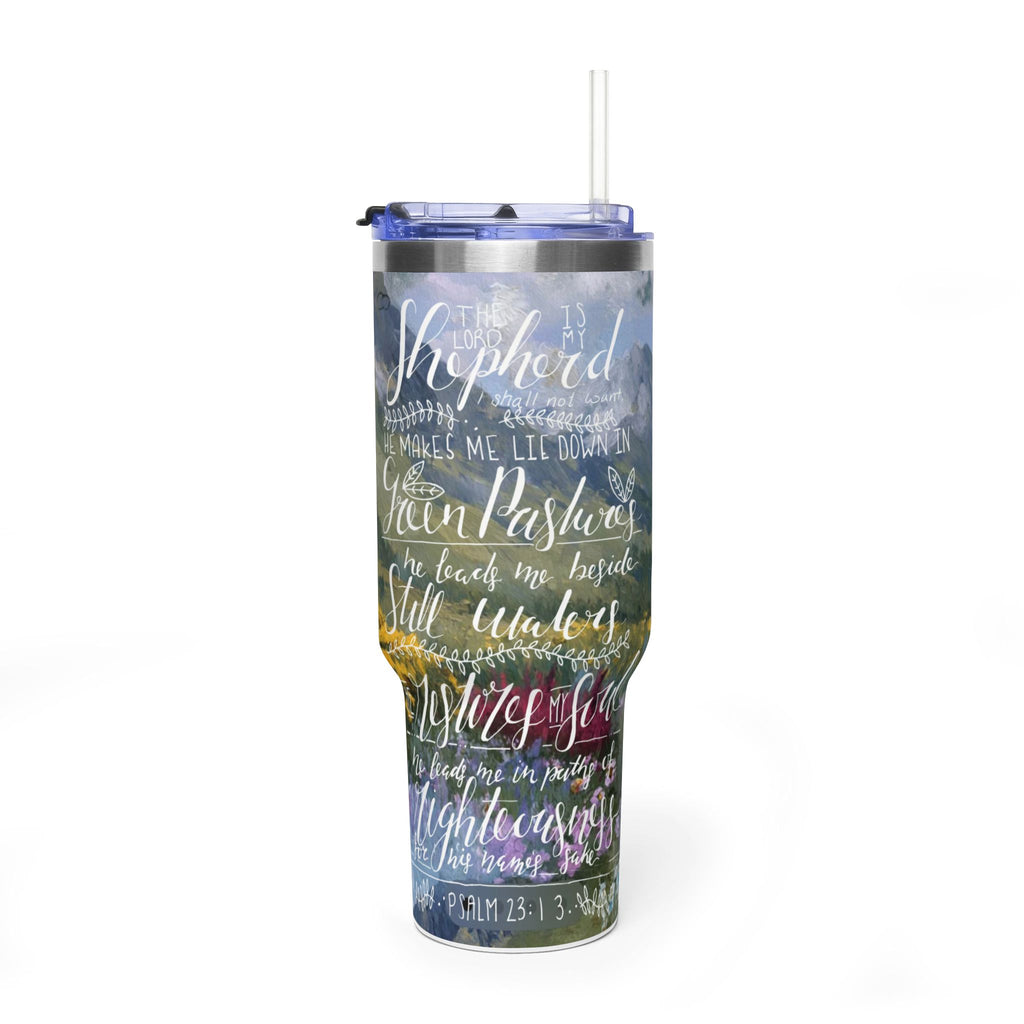 Christian Psalm 23 Vacuum Thermal Tumbler, 40oz