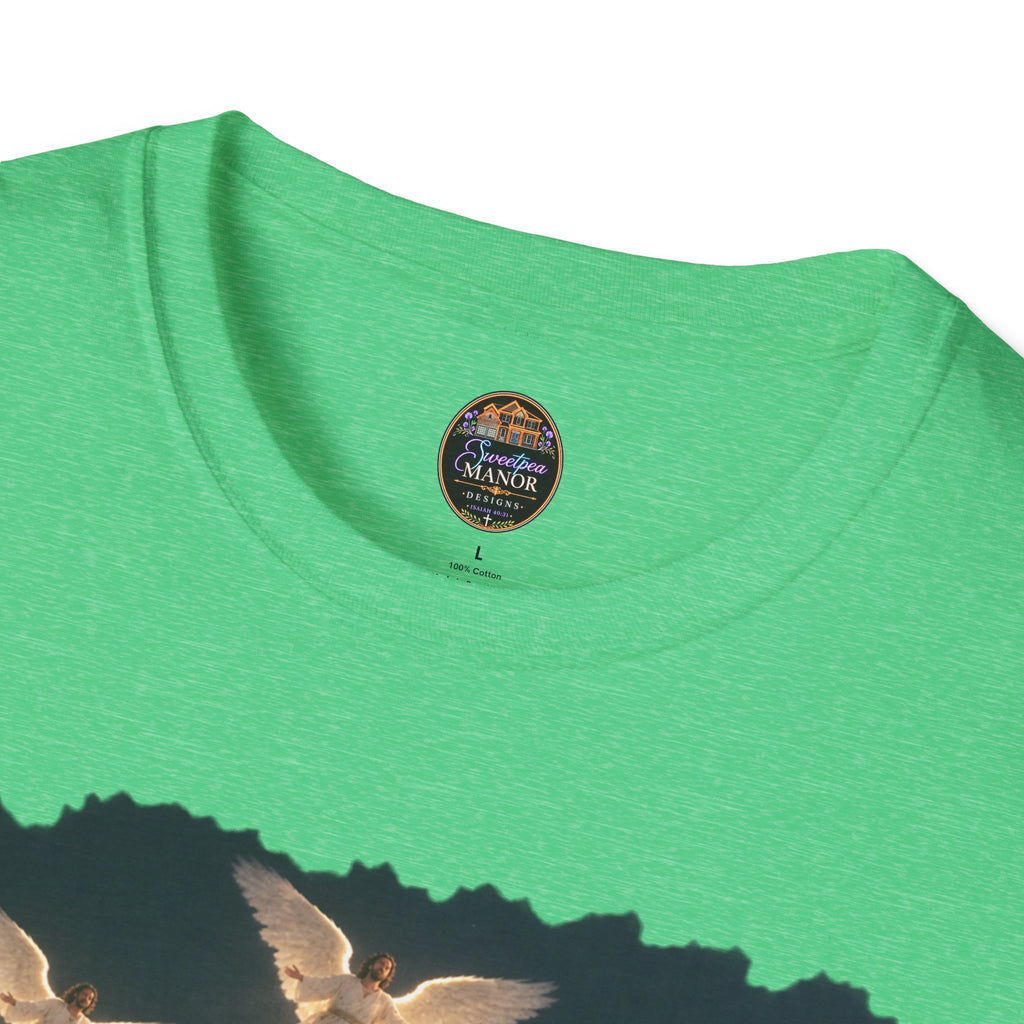 Shepherds Outstanding in the Field Christian Humor Unisex Softstyle Christmas T-Shirt