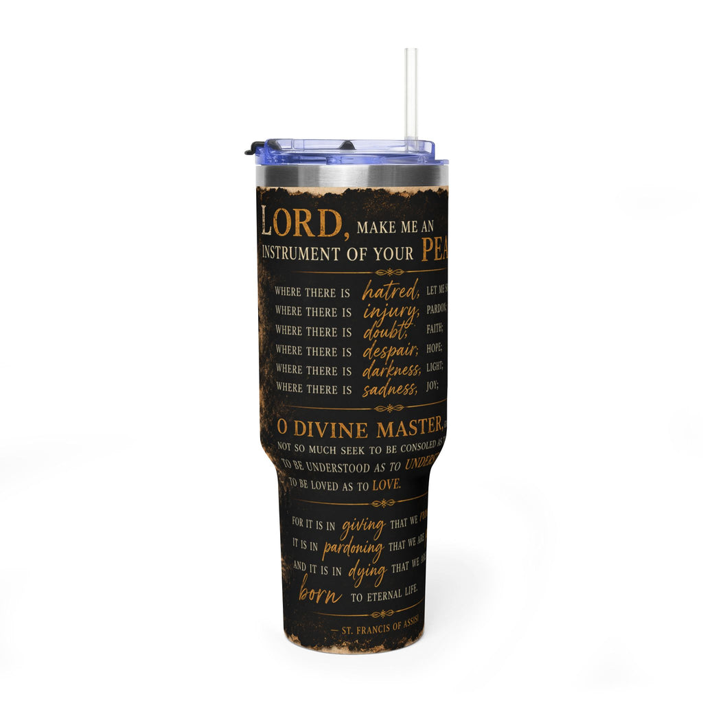 Christian St. Francis Prayer Vacuum Thermal Tumbler, 40oz