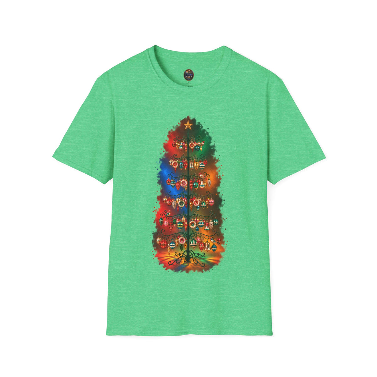 Colorful Holiday Tree T-Shirt | Christmas Lights Ornament Design