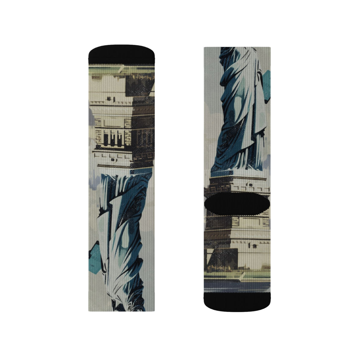 Vintage New York Travel Poster Crew Socks