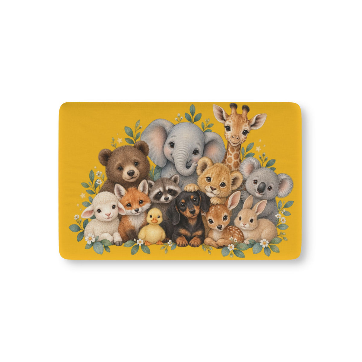 Sweet Animal Baby Fitted Crib Sheet