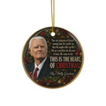 Billy Graham on Christmas Quote Ornaments, 2-Side Print, (1pc, 3pcs, 5pcs, 10pcs)