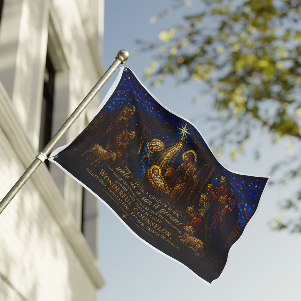 Nativity Scene Double Sided Flag | Christmas Outdoor Banner