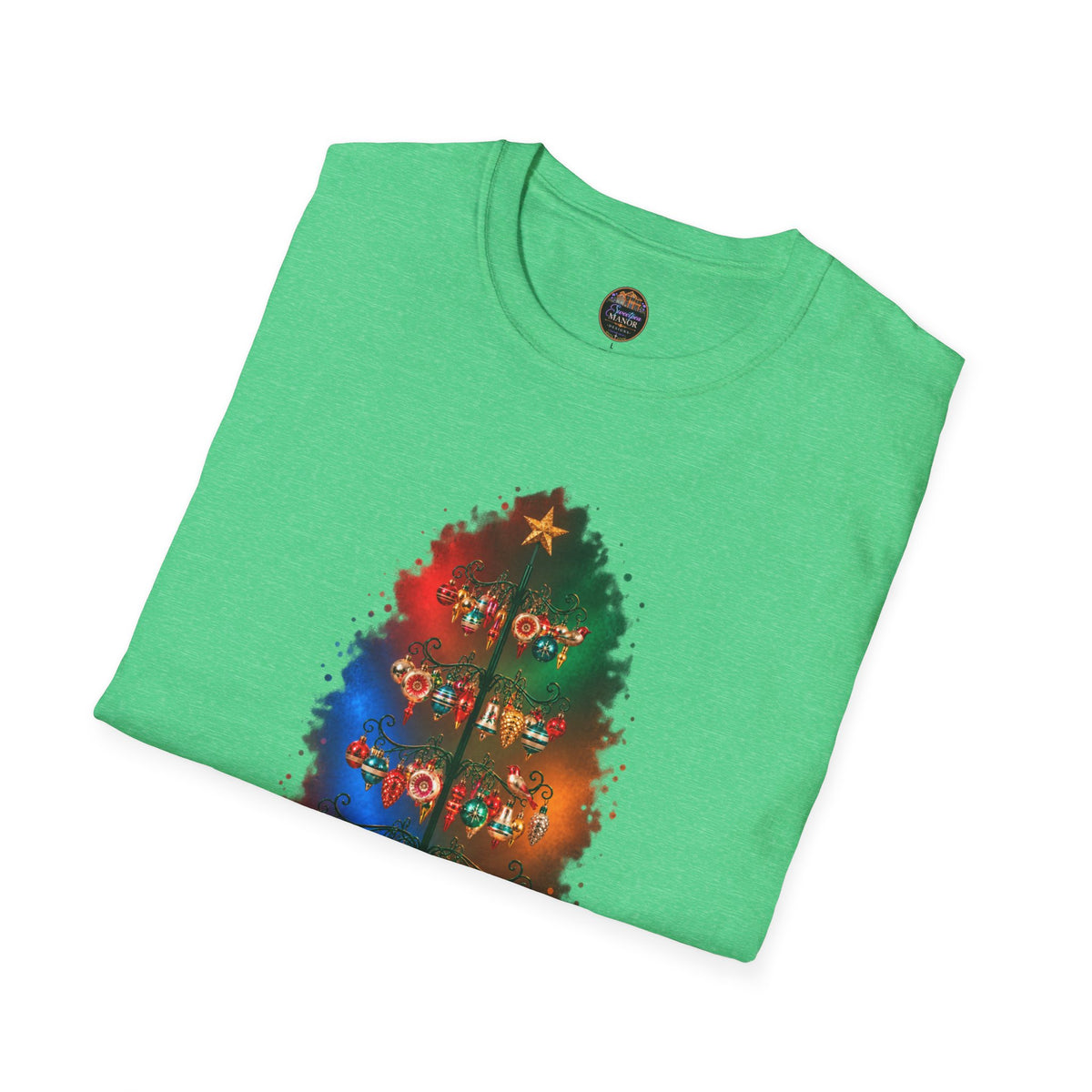 Colorful Holiday Tree T-Shirt | Christmas Lights Ornament Design