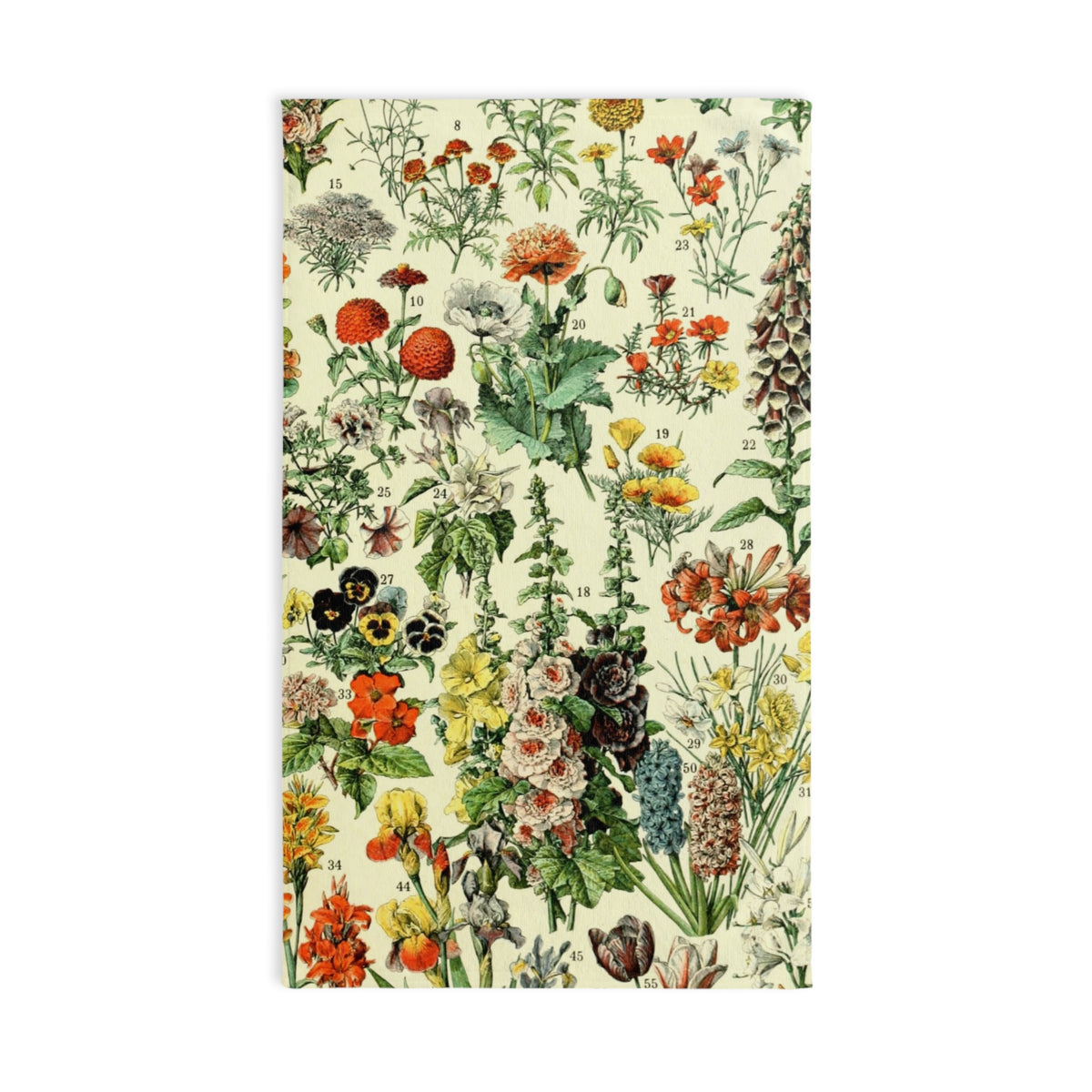 Vintage Wildflower Sampler Hand Towel