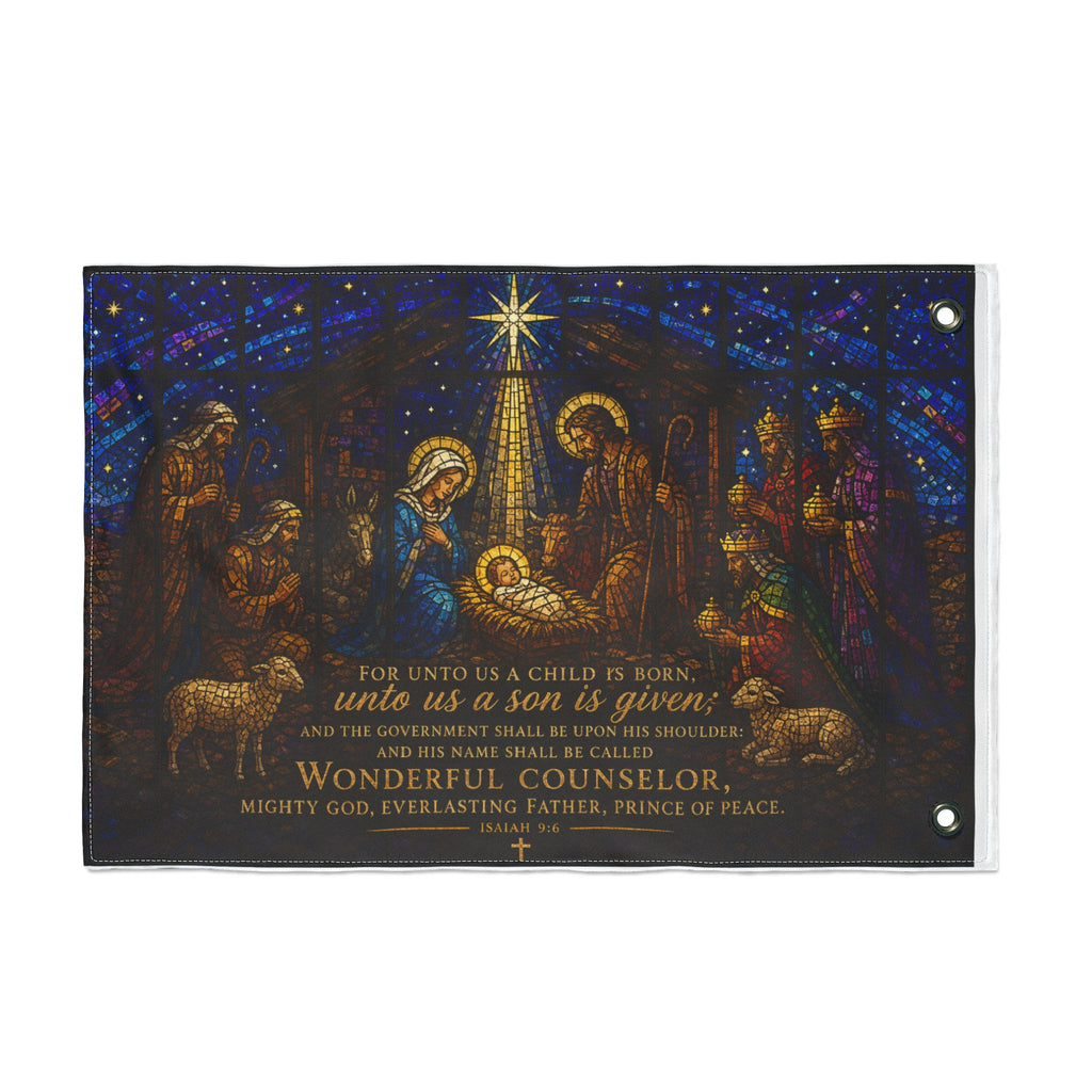 Nativity Scene Double Sided Flag | Christmas Outdoor Banner