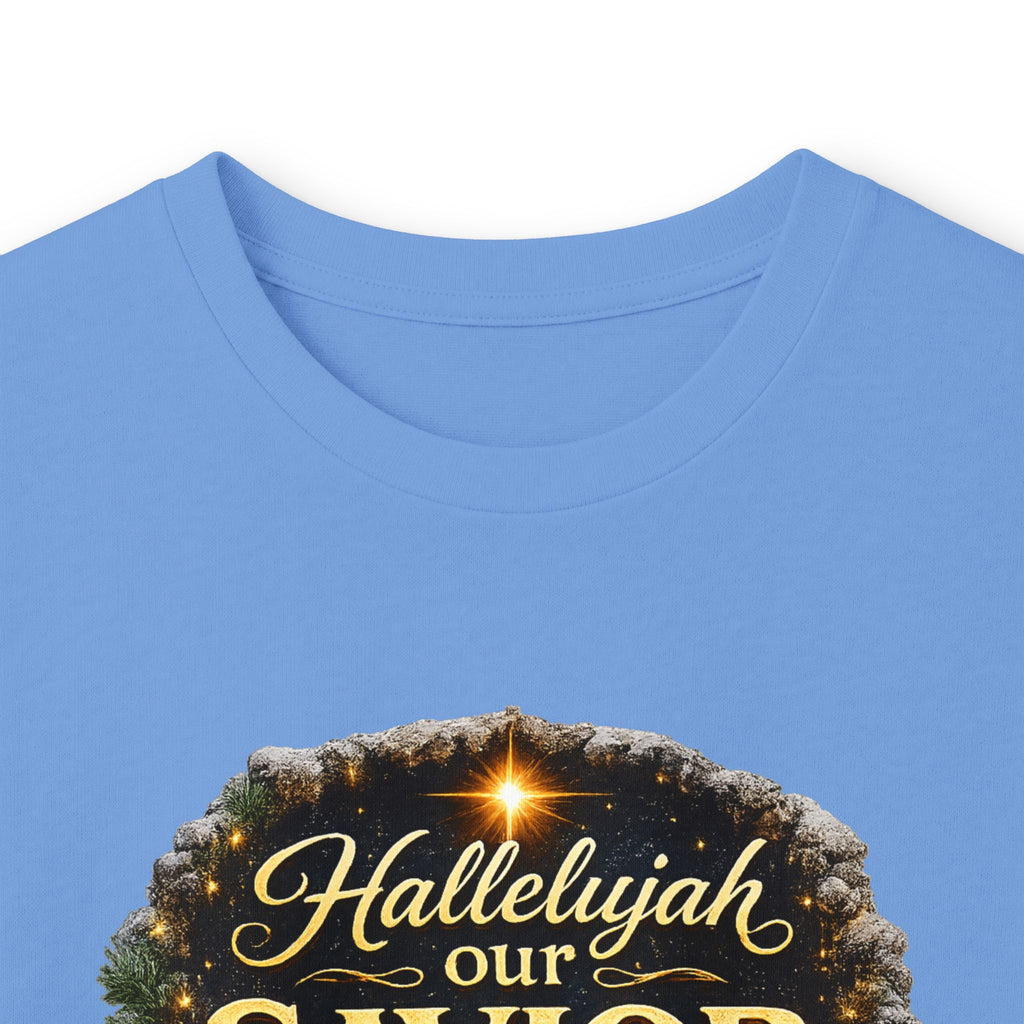 Hallelujah Our Savior Is Born long sleeve tee | Nativity Christmas shirt