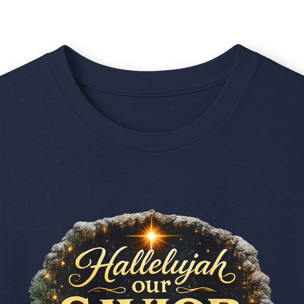 Hallelujah Our Savior Is Born long sleeve tee | Nativity Christmas shirt