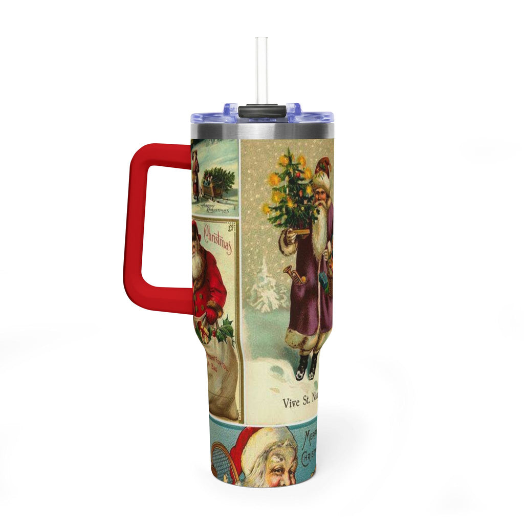Vintage Santa Claus ChristmasVacuum Thermal Tumbler, 40oz