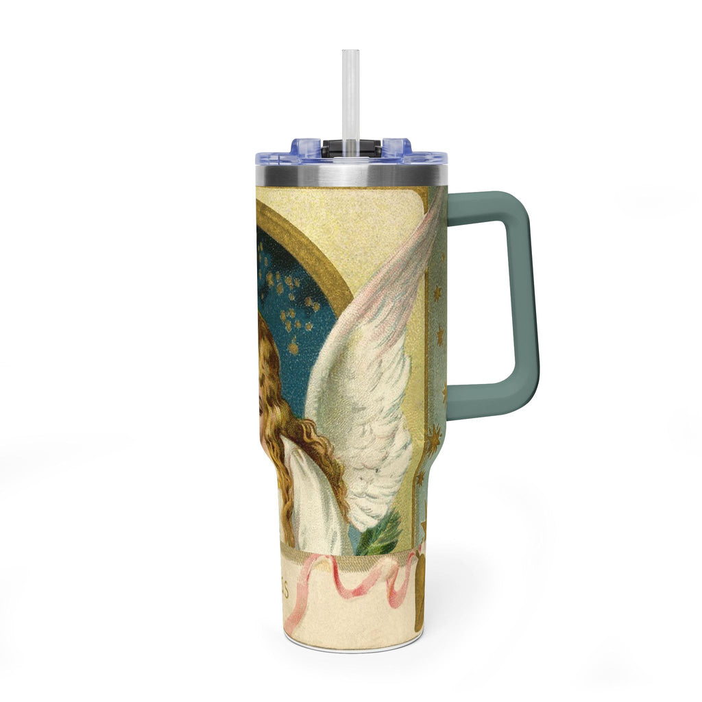 Victorian Angel Illustration 40oz Tumbler | Christmas Thermal Tumbler