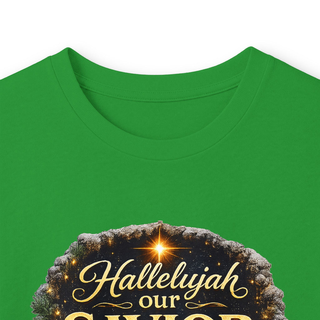 Hallelujah Our Savior Is Born long sleeve tee | Nativity Christmas shirt