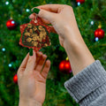 Vintage Santa Claus Christmas Ornament | Ceramic Snowflake Ornament