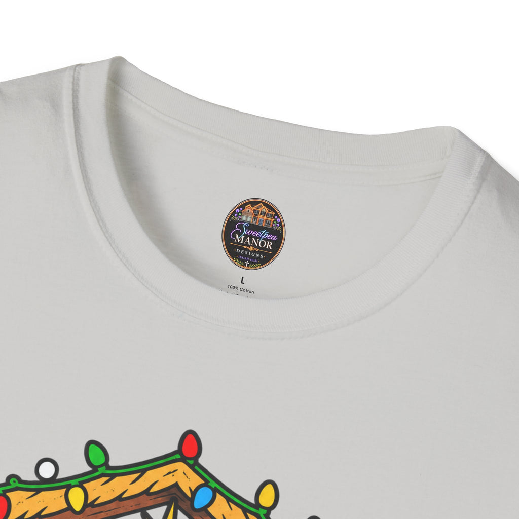Dear Jesus Nativity Illustration T-Shirt | Humorous Religious Christmas Tee
