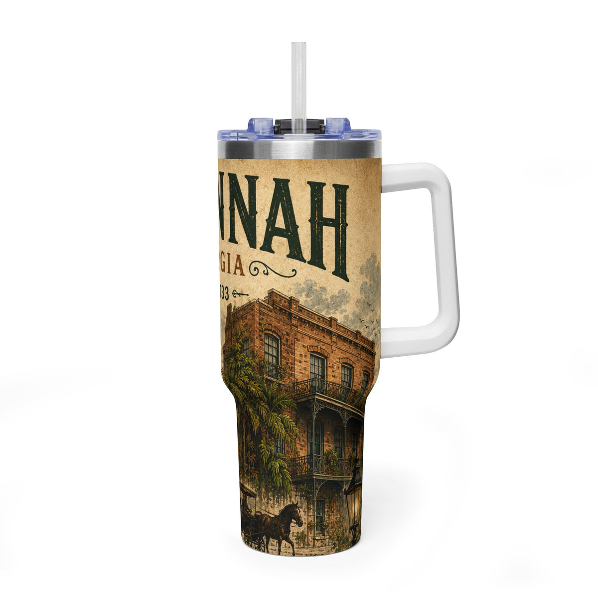 Savannah Georgia Vacuum Thermal Tumbler, 40oz