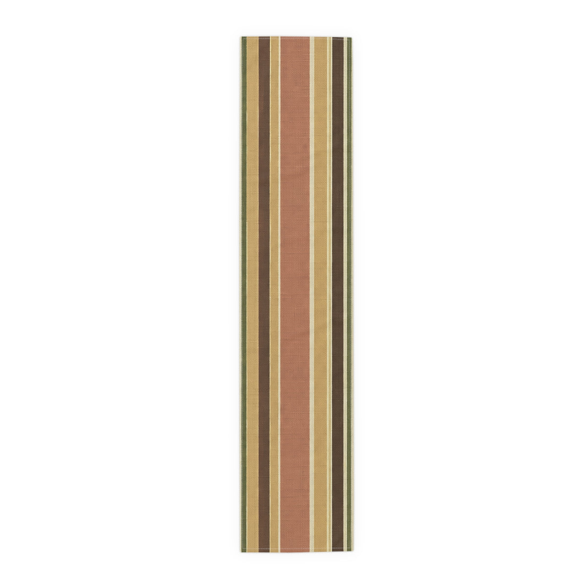 Autumn Stripe Table Runner — Rustic Fall Cotton-Poly Dining Runner