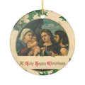 Holy Happy Christmas Nativity Ceramic Decoration Ornament, (1pc)
