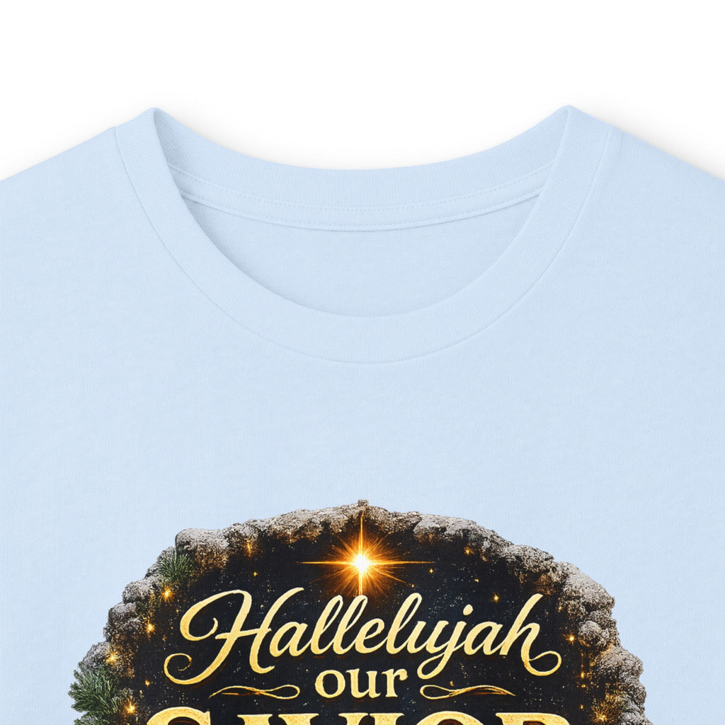 Hallelujah Our Savior Is Born long sleeve tee | Nativity Christmas shirt