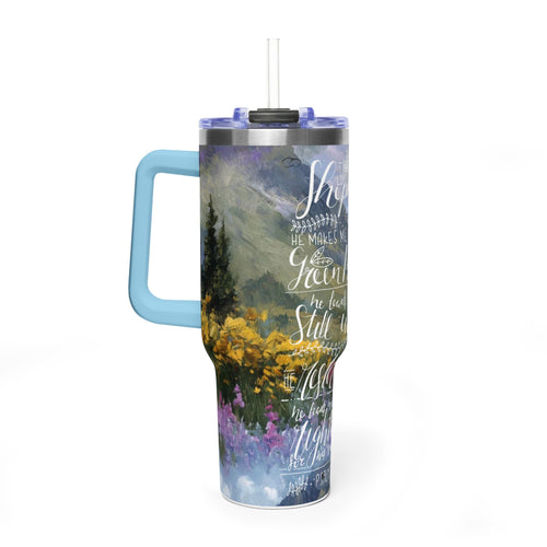 Christian Psalm 23 Vacuum Thermal Tumbler, 40oz