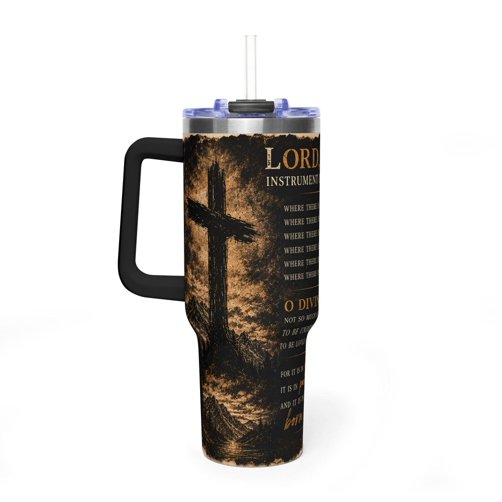 Christian St. Francis Prayer Vacuum Thermal Tumbler, 40oz